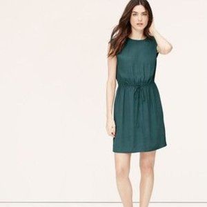 NWOT LOFT Cap Sleeve Dress with Drawstring Waist